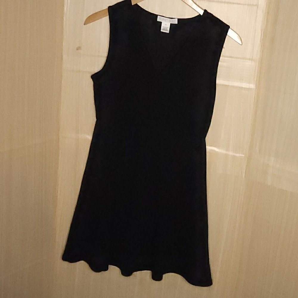 Planet Gold Womens Black Sleeveless Faux Wrap Fit Flare Dress LBD XL